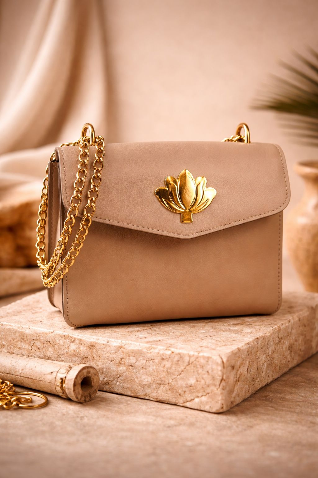 Ivory Lotus Royal Bag
